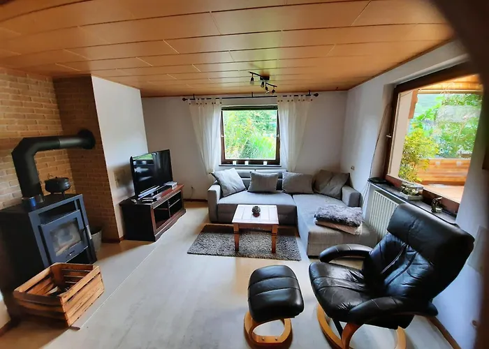 Апартаменты Eldorstal-1-ferienwohnung-in-bad-harzburg-mit-hund-direkt-am-nationalpark-1000-qm-garten